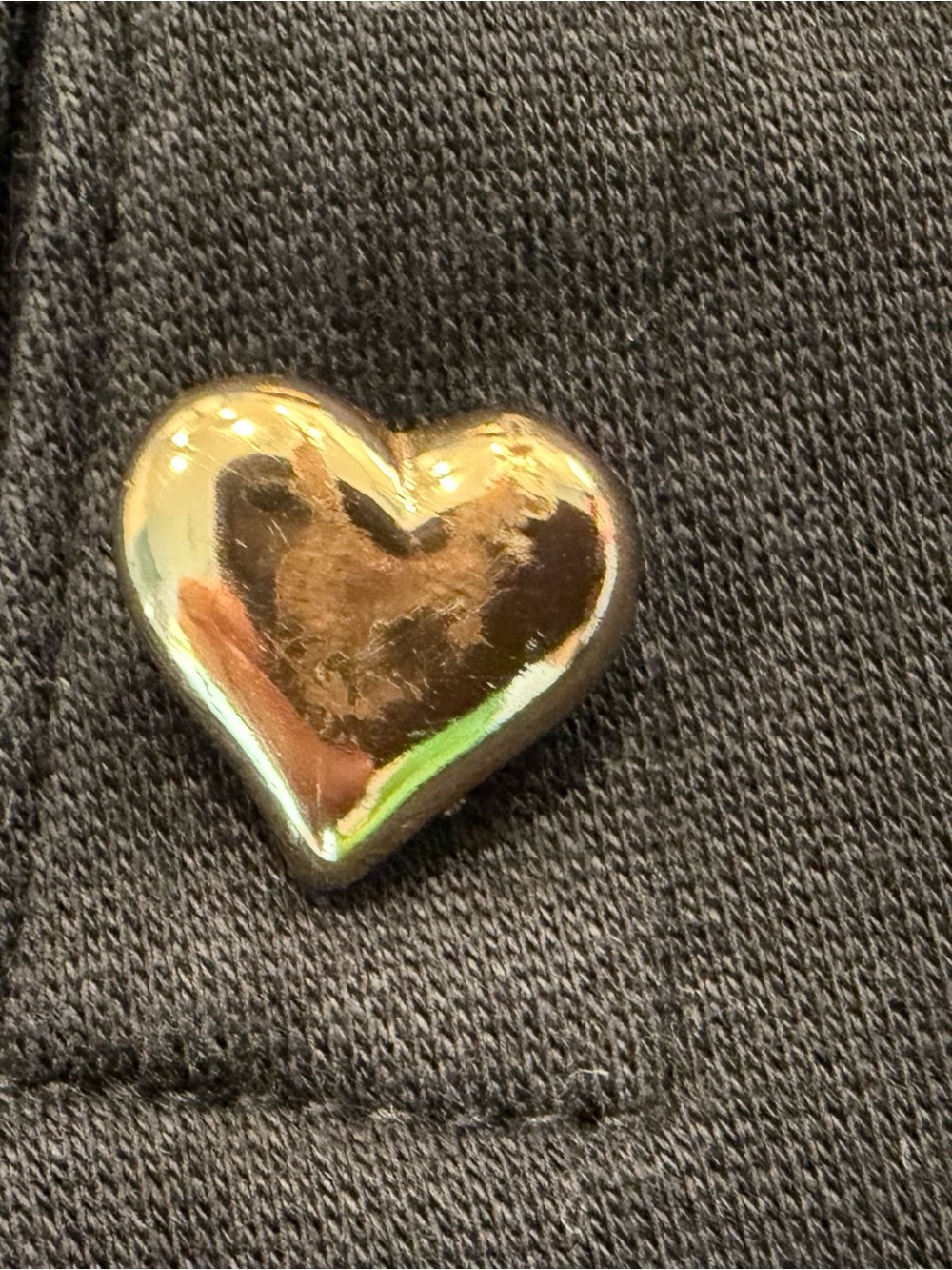 Old Navy Black Wide-Leg Pants with Gold Heart Studs - Picture 5 of 5